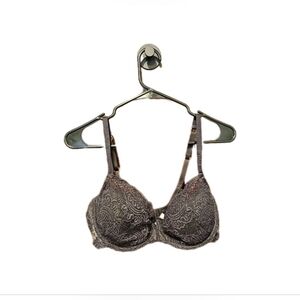 Victoria's Secret Black Lace 38D "Very Sexy" Bra Push Up Without Padding‎ Lace